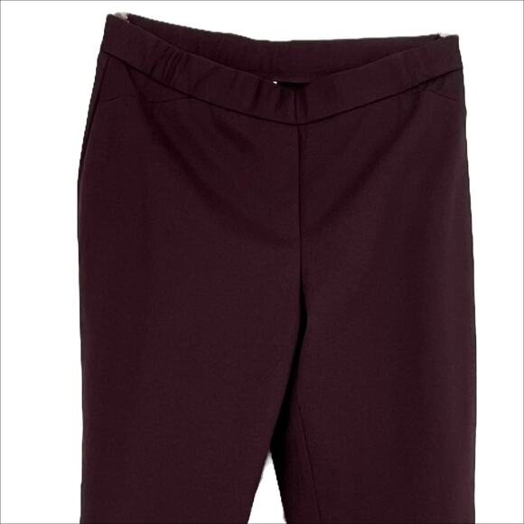 J.Jill Women's Essential Ponte Slim-Leg Pants in Dark Fig Size Medium - Picture 2 of 6
